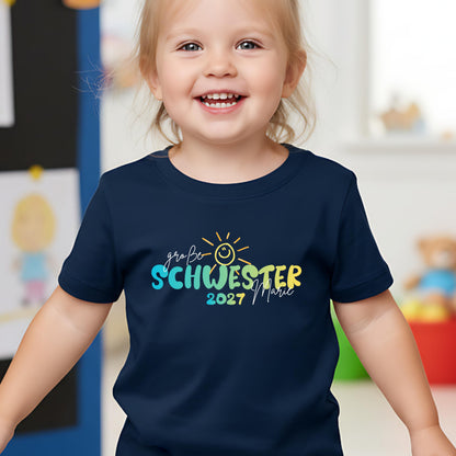 Ich werde große Schwester Shirt Sonne | Geschwister Outfit zur Schwangerschaftsverkündung