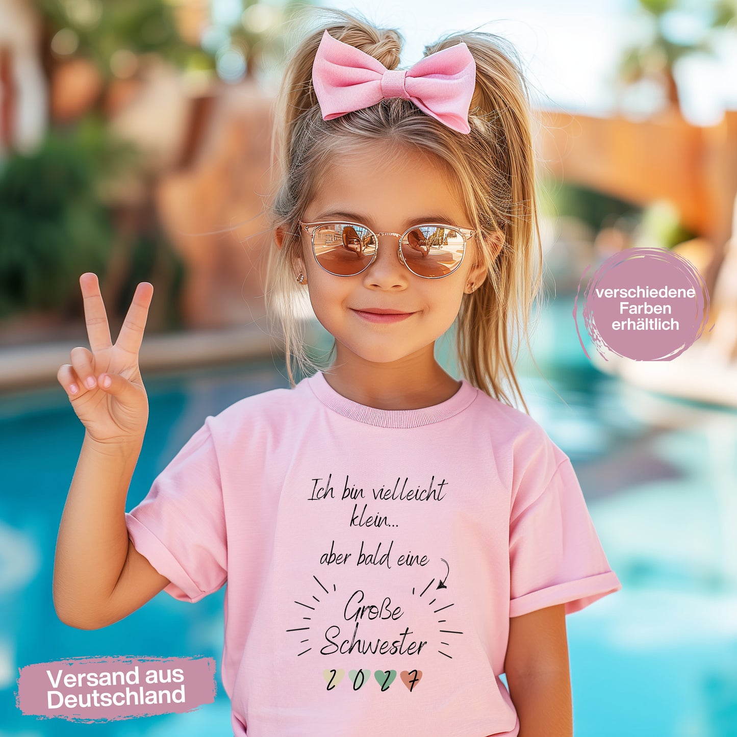 Ich werde große Schwester Shirt | Geschwister Outfit zur Babyankündigung