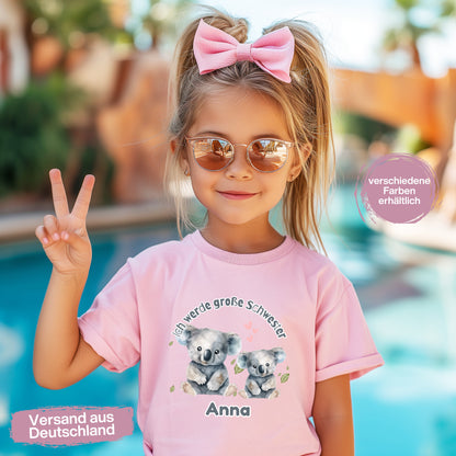 Ich werde große Schwester Shirt Koala | Geschwister Outfit zur Schwangerschaftsverkündung