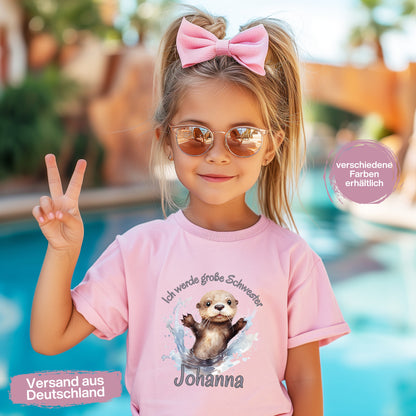 Ich werde große Schwester Shirt Otter | Geschwister Outfit zur Schwangerschaftsverkündung