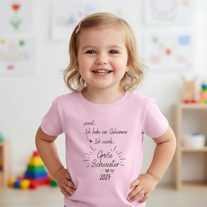 Ich werde große Schwester Shirt Geheimnis | T-Shirt zur Schwangerschaftsverkündung