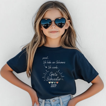 Ich werde große Schwester Shirt Geheimnis | T-Shirt zur Schwangerschaftsverkündung