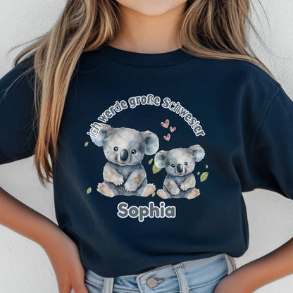 Ich werde große Schwester Shirt Koala | Geschwister Outfit zur Schwangerschaftsverkündung