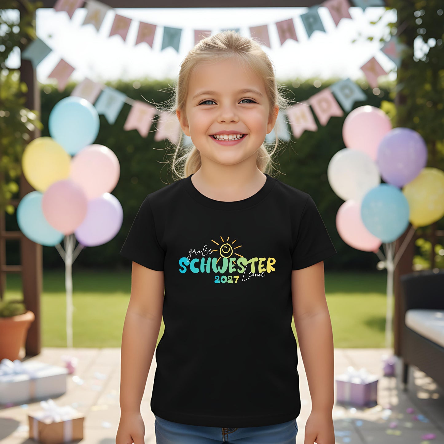 Ich werde große Schwester Shirt Sonne | Geschwister Outfit zur Schwangerschaftsverkündung