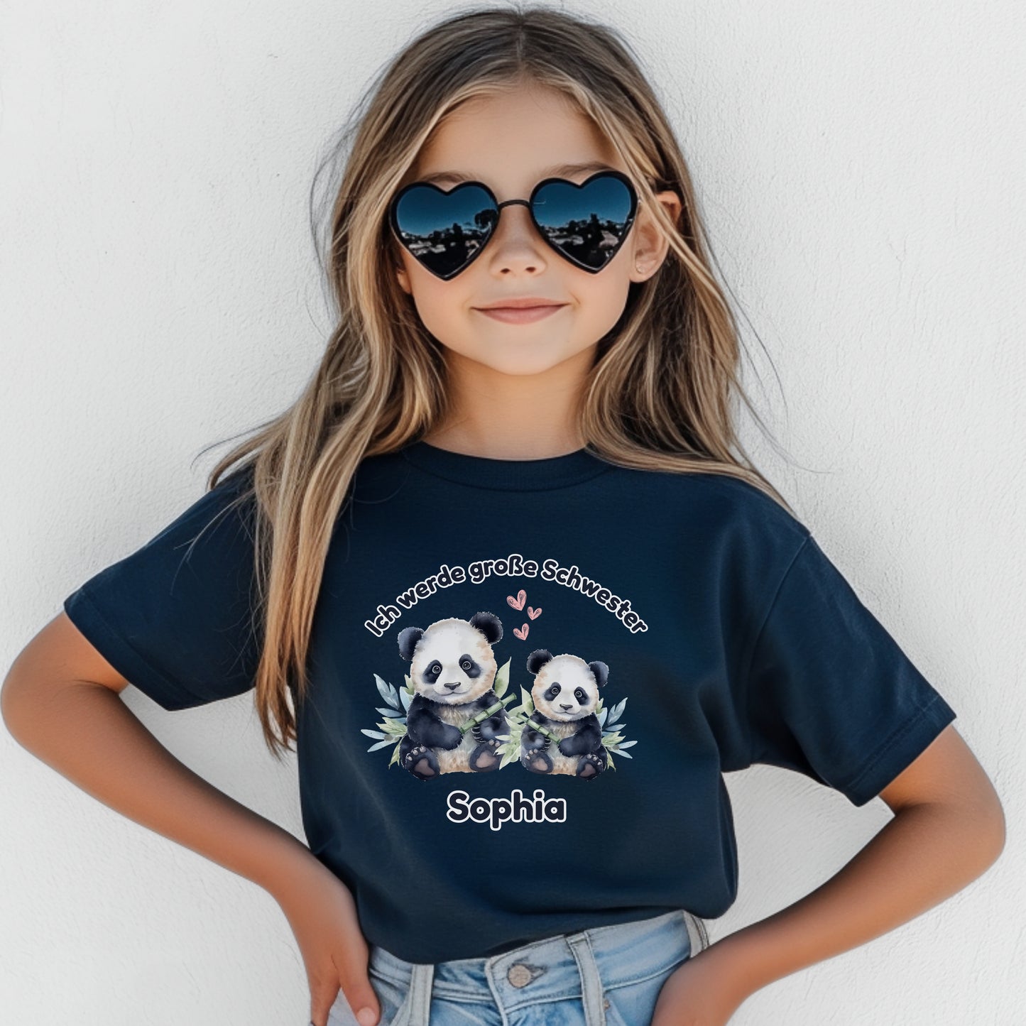 Ich werde große Schwester Shirt Panda | Geschwister Outfit zur Schwangerschaftsverkündung