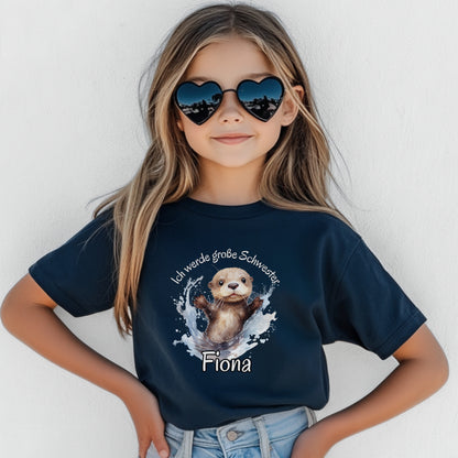 Ich werde große Schwester Shirt Otter | Geschwister Outfit zur Schwangerschaftsverkündung