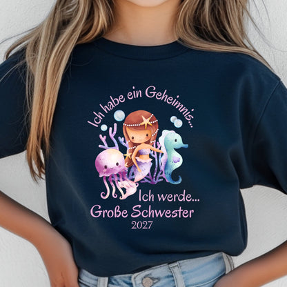 Ich werde große Schwester Shirt Meerjungfrau | Geschwister Outfit zur Schwangerschaftsverkündung