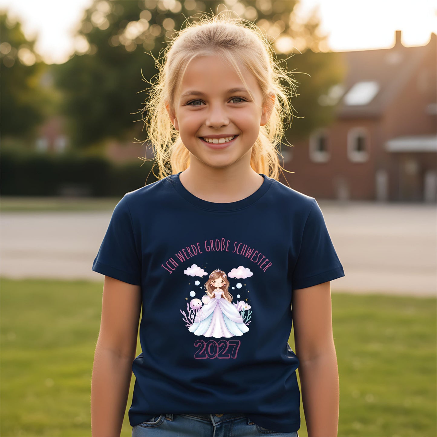 Ich werde große Schwester T-Shirt Prinzessin | Geschwister Outfit zur Babyankündigung
