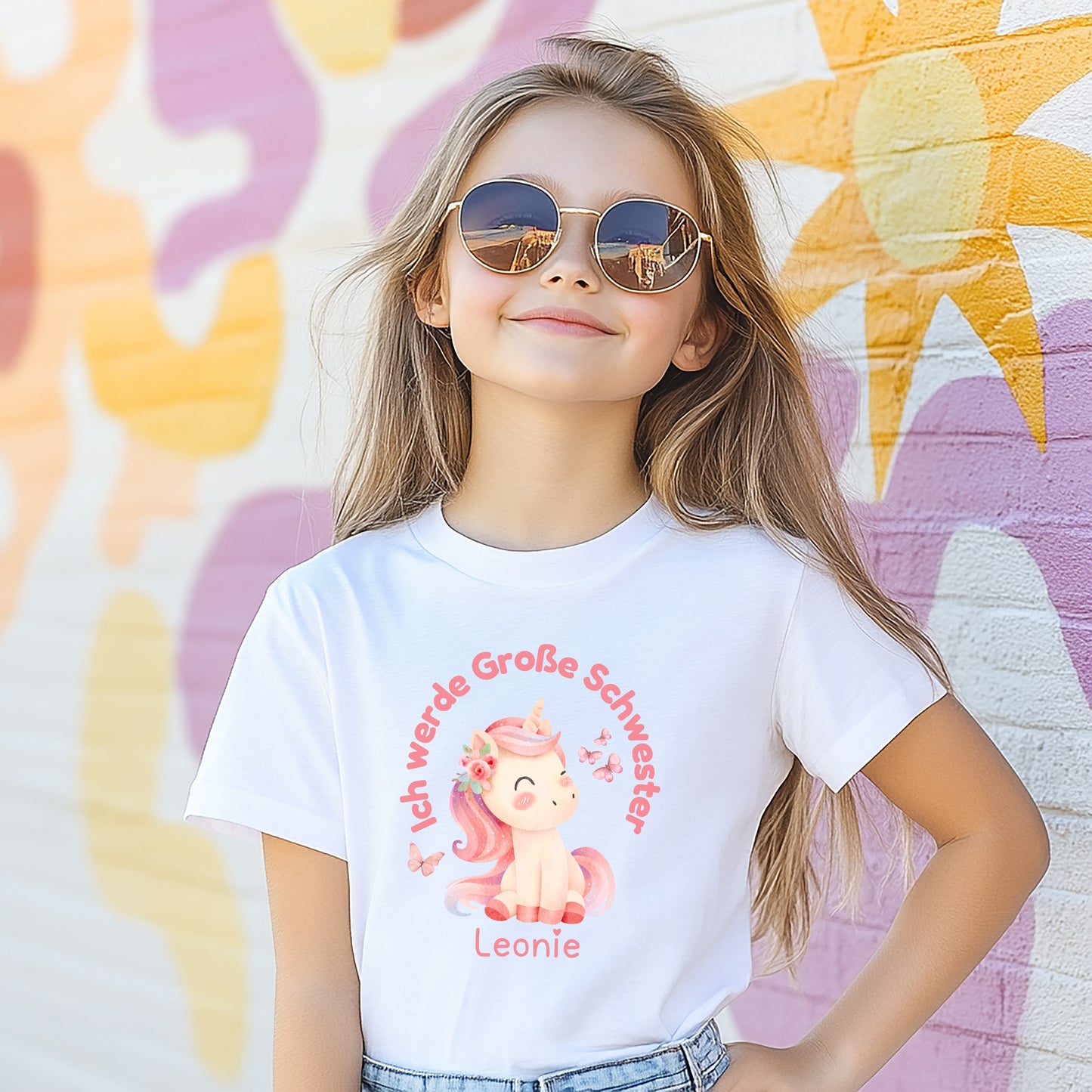 Ich werde große Schwester Shirt Einhorn | Geschwister Outfit zur Schwangerschaftsverkündung
