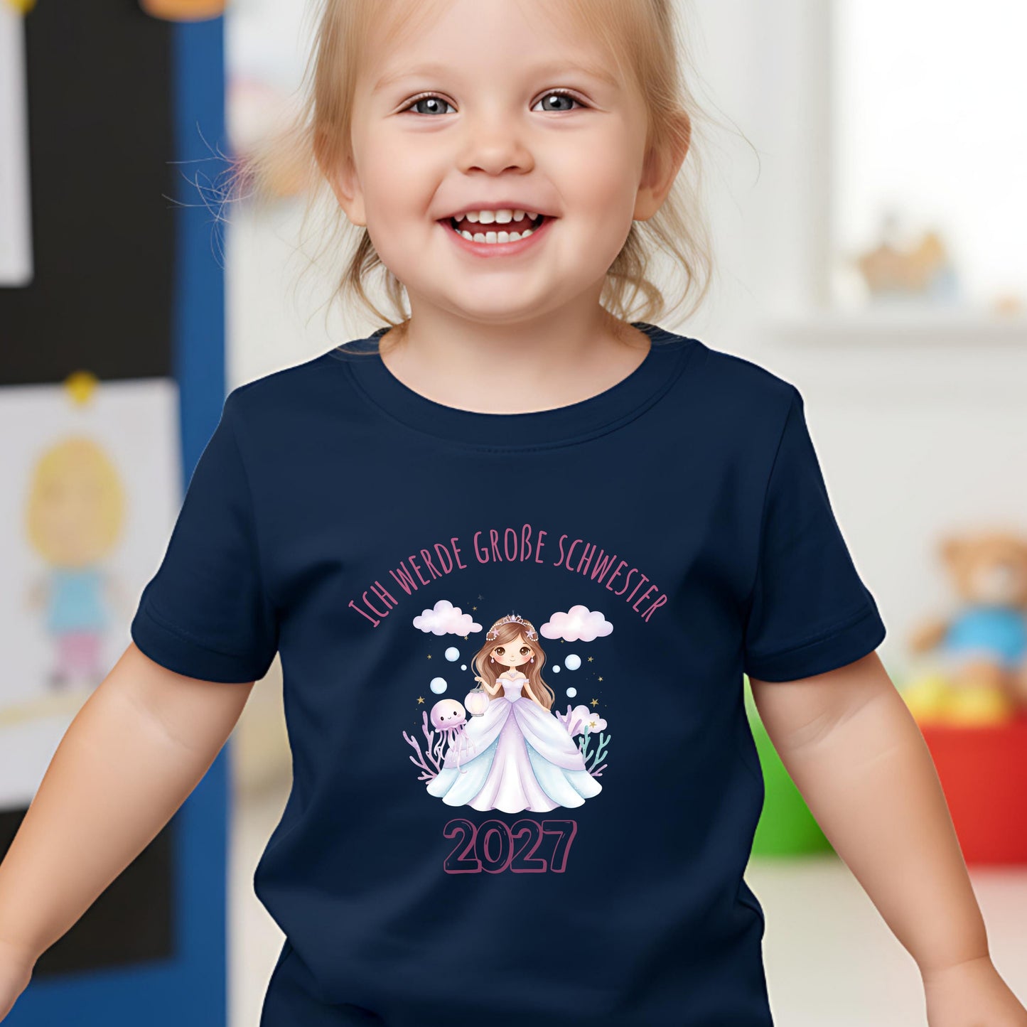 Ich werde große Schwester T-Shirt Prinzessin | Geschwister Outfit zur Babyankündigung