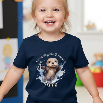 Ich werde große Schwester Shirt Otter | Geschwister Outfit zur Schwangerschaftsverkündung