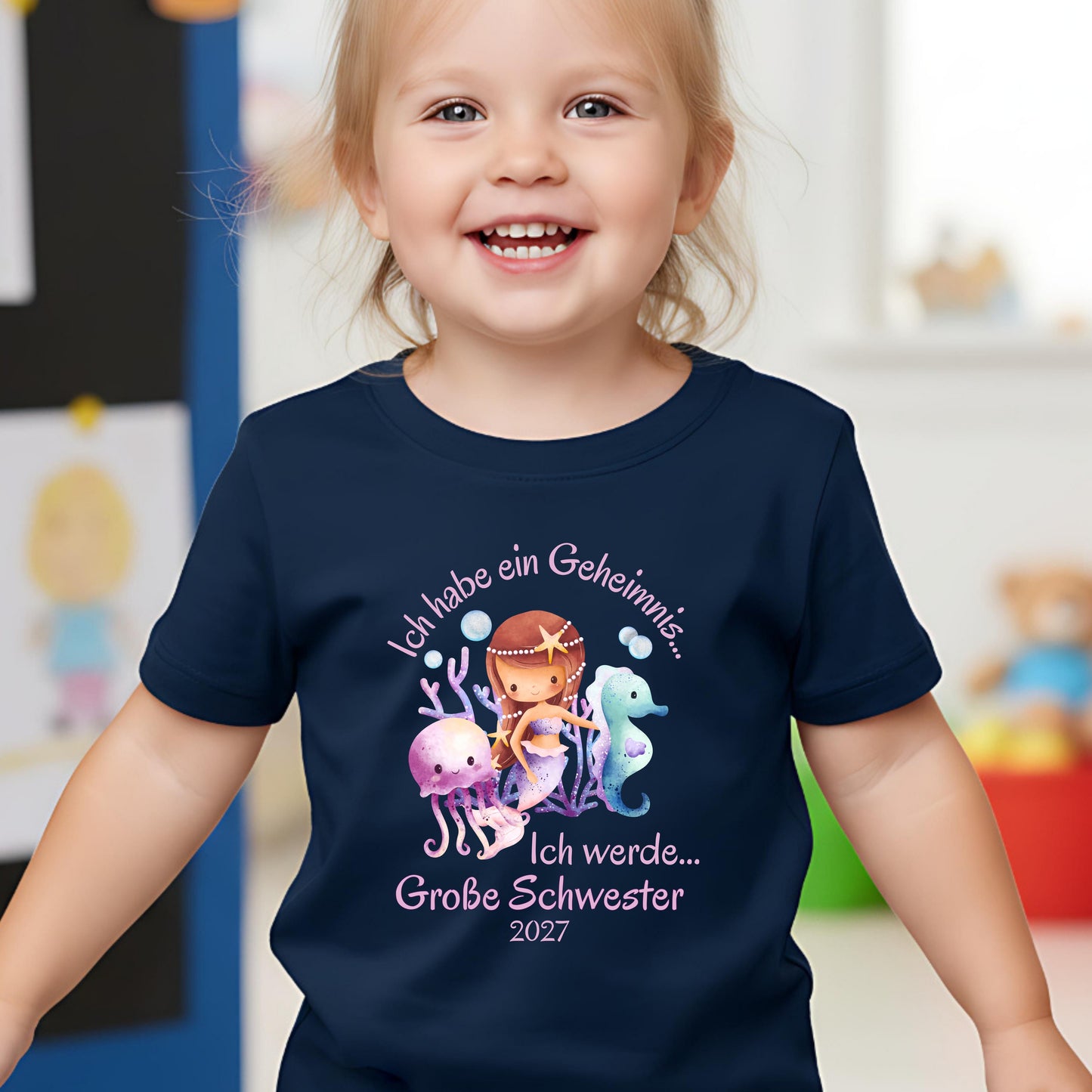 Ich werde große Schwester Shirt Meerjungfrau | Geschwister Outfit zur Schwangerschaftsverkündung