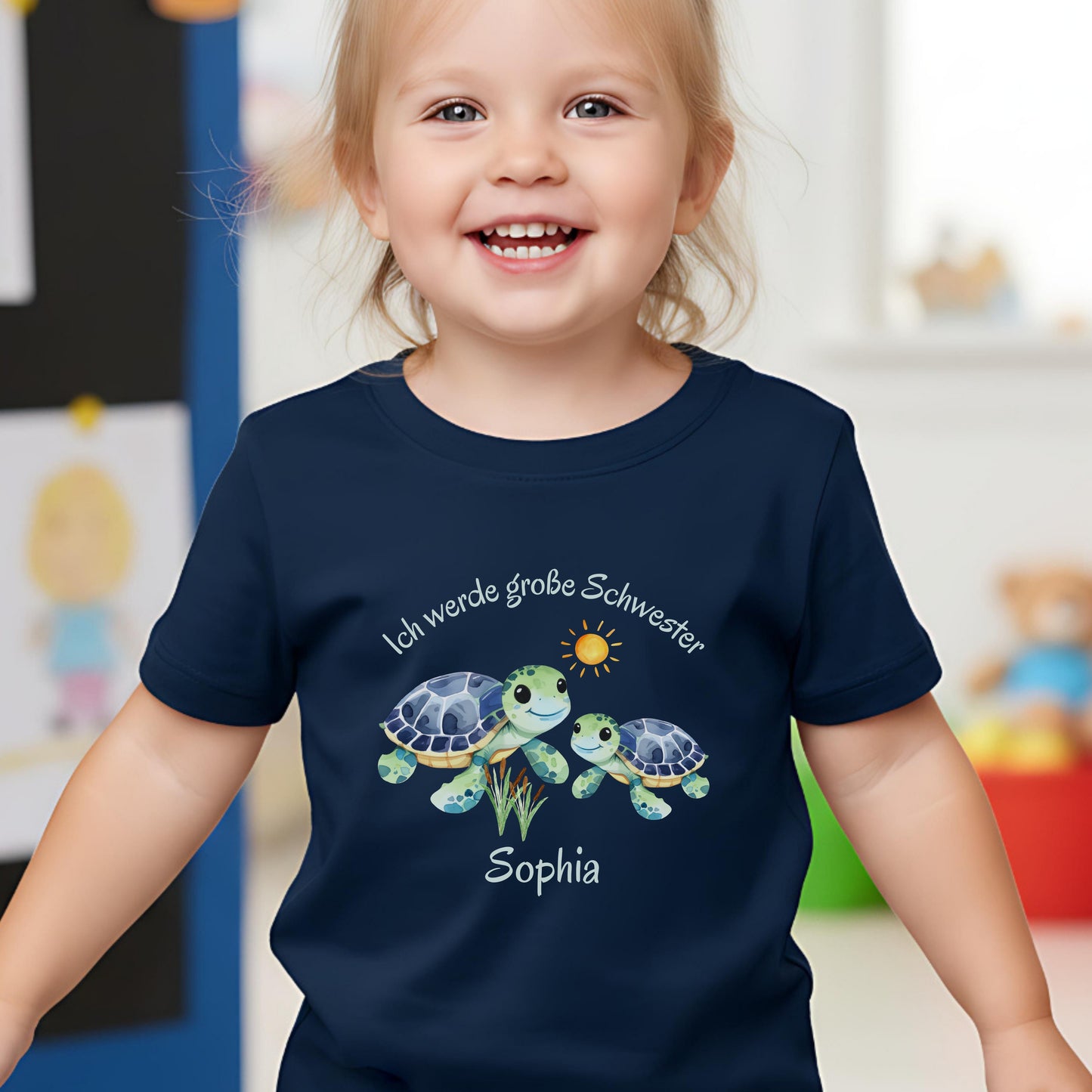 Ich werde große Schwester Shirt Schildkröte | Geschwister Outfit zur Schwangerschaftsverkündung