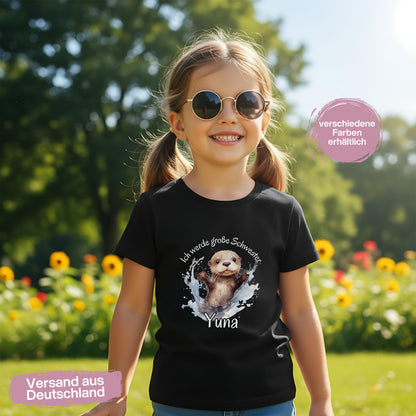 Ich werde große Schwester Shirt Otter | Geschwister Outfit zur Schwangerschaftsverkündung