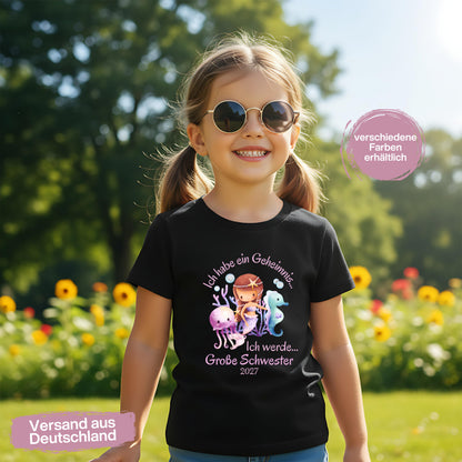 Ich werde große Schwester Shirt Meerjungfrau | Geschwister Outfit zur Schwangerschaftsverkündung