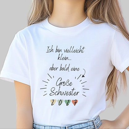 Ich werde große Schwester Shirt | Geschwister Outfit zur Babyankündigung