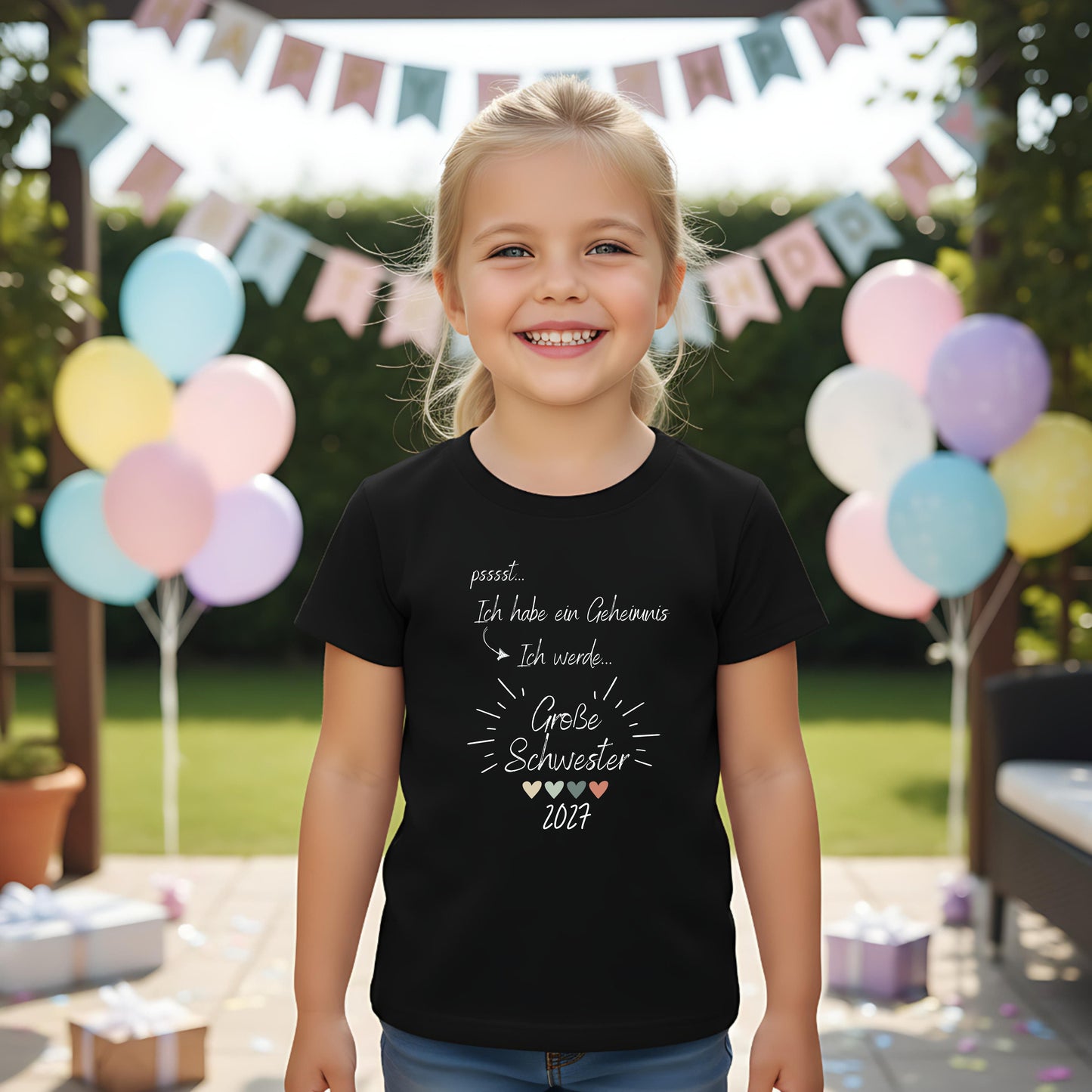 Ich werde große Schwester Shirt Geheimnis | T-Shirt zur Schwangerschaftsverkündung