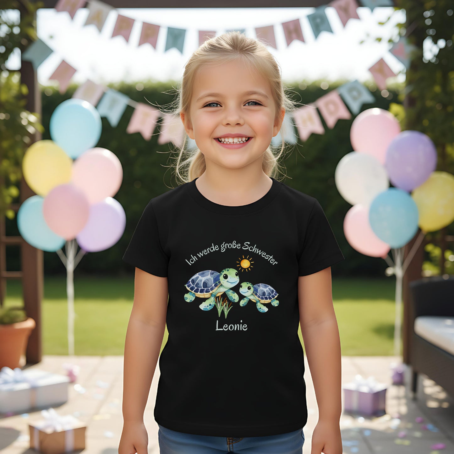 Ich werde große Schwester Shirt Schildkröte | Geschwister Outfit zur Schwangerschaftsverkündung