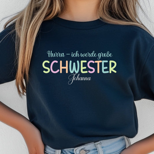 Ich werde große Schwester Shirt | Geschwister Outfit zur Schwangerschaftsverkündung