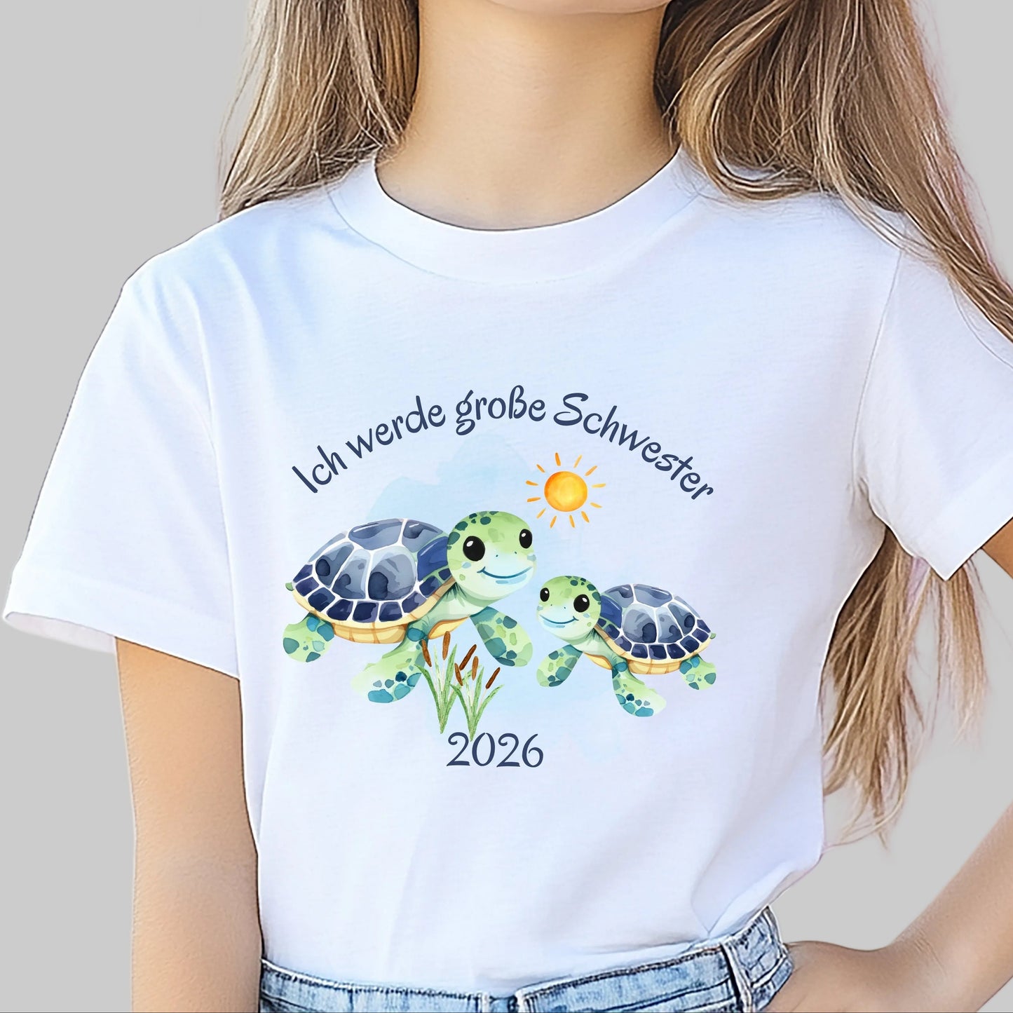 Ich werde große Schwester Shirt Schildkröte | Geschwister Outfit zur Schwangerschaftsverkündung
