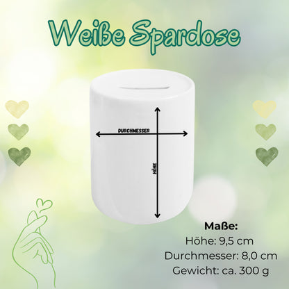 Spardose Tiere personalisiert mit Namen | Kinderspardose Löwe Giraffe Bär | Geschenk Geburt Taufe Geburtstag