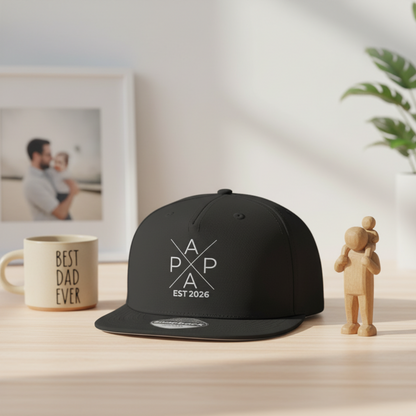 Papa Cap personalisiert PAPA EST | Snapback Cap Papa Geschenk Vatertag Geburtstag Weihnachten
