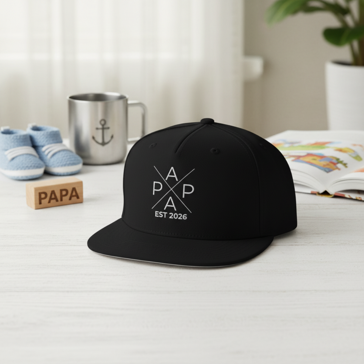 Papa Cap personalisiert PAPA EST | Snapback Cap Papa Geschenk Vatertag Geburtstag Weihnachten