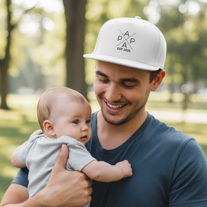 Papa Cap personalisiert PAPA EST | Snapback Cap Papa Geschenk Vatertag Geburtstag Weihnachten