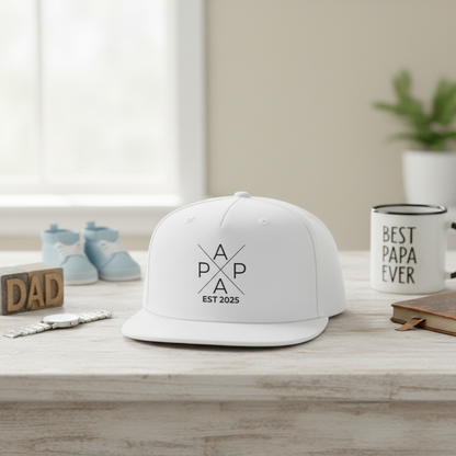 Papa Cap personalisiert PAPA EST | Snapback Cap Papa Geschenk Vatertag Geburtstag Weihnachten