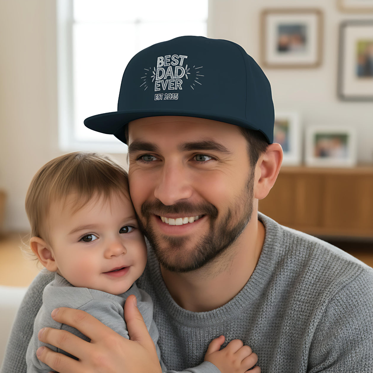 Papa Cap Best Dad Ever personalisiert | Snapback Cap Papa Geschenk Geburtstag