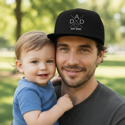 Papa Cap personalisiert DAD EST | Snapback Cap Geschenk Papa Vatertag Geburtstag