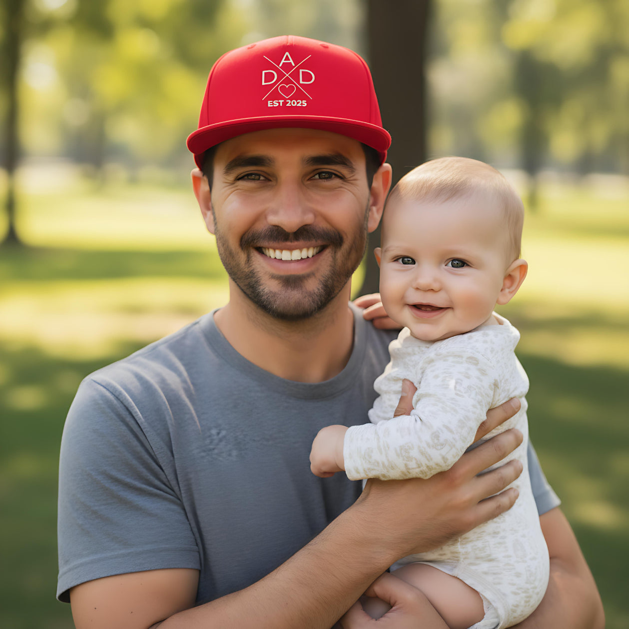 Papa Cap personalisiert DAD EST | Snapback Cap Geschenk Papa Vatertag Geburtstag