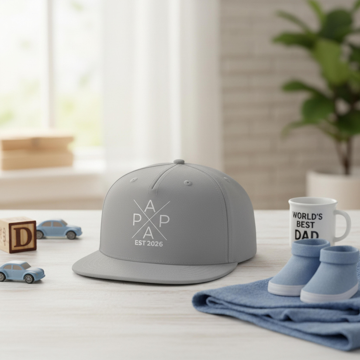 Papa Cap personalisiert PAPA EST | Snapback Cap Papa Geschenk Vatertag Geburtstag Weihnachten