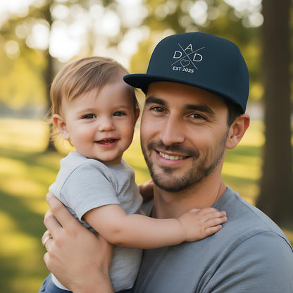 Papa Cap personalisiert DAD EST | Snapback Cap Geschenk Papa Vatertag Geburtstag