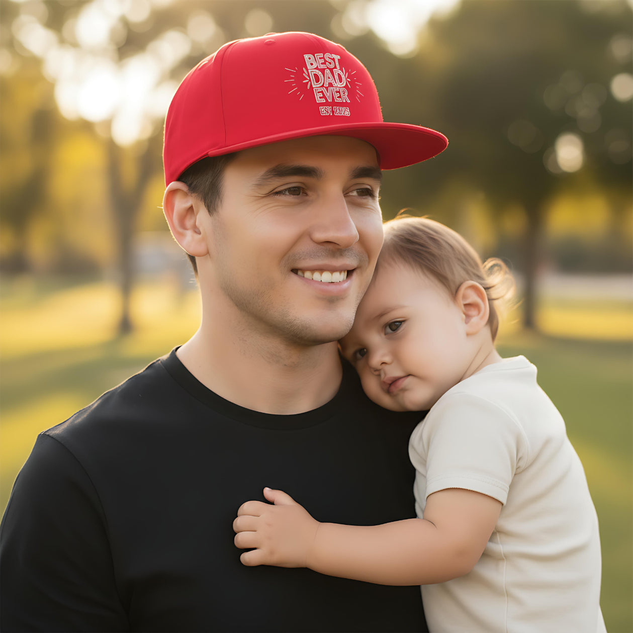Papa Cap Best Dad Ever personalisiert | Snapback Cap Papa Geschenk Geburtstag