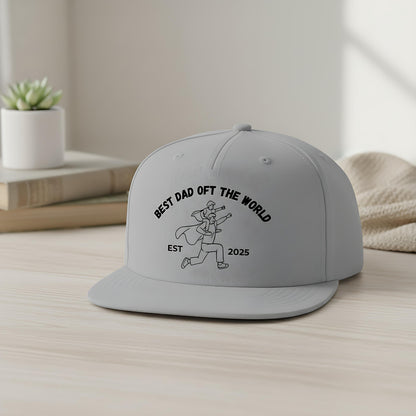 Papa Cap personalisiert Best Dad of the World | Superhelden Snapback Cap Geschenk Papa