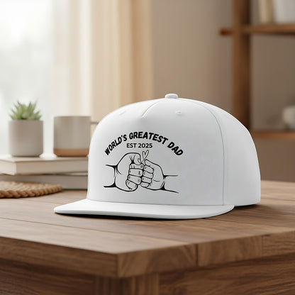 Papa Cap personalisiert World's Greatest Dad | Snapback Cap Geschenk Papa Geburtstag
