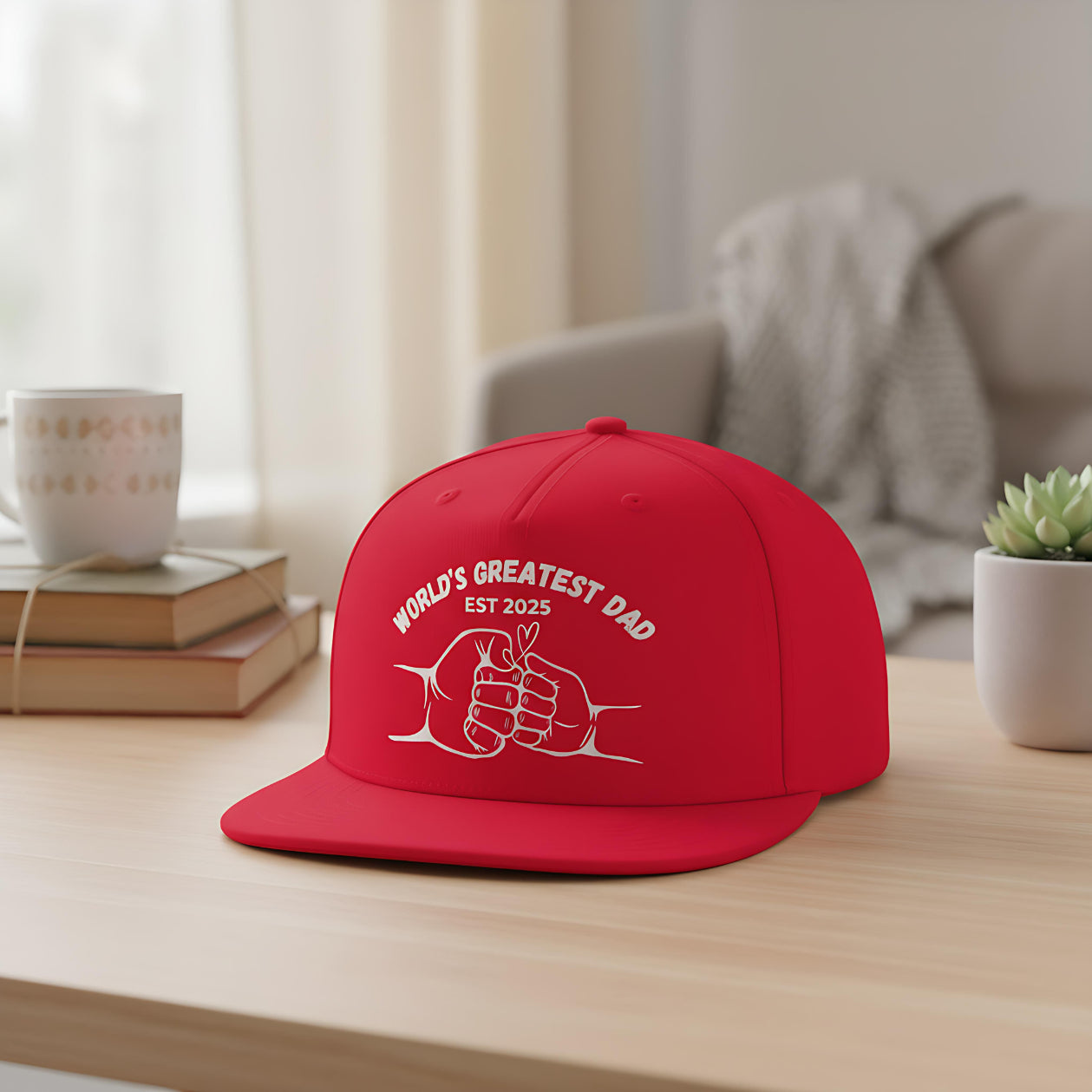 Papa Cap personalisiert World's Greatest Dad | Snapback Cap Geschenk Papa Geburtstag