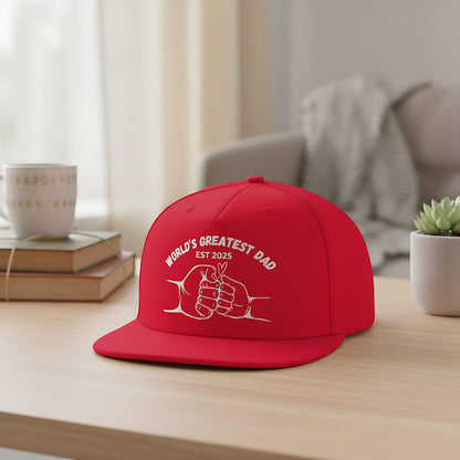 Papa Cap personalisiert World's Greatest Dad | Snapback Cap Geschenk Papa Geburtstag