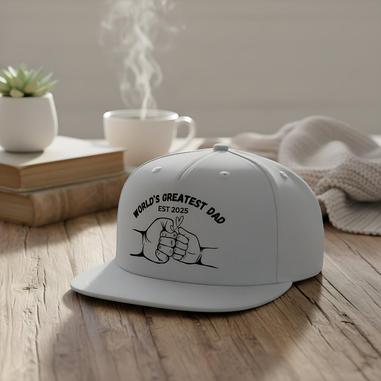 Papa Cap personalisiert World's Greatest Dad | Snapback Cap Geschenk Papa Geburtstag