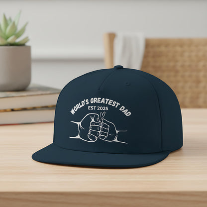 Papa Cap personalisiert World's Greatest Dad | Snapback Cap Geschenk Papa Geburtstag