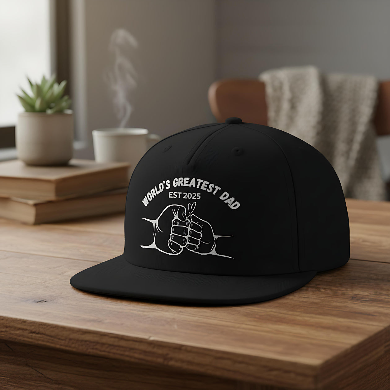 Papa Cap personalisiert World's Greatest Dad | Snapback Cap Geschenk Papa Geburtstag