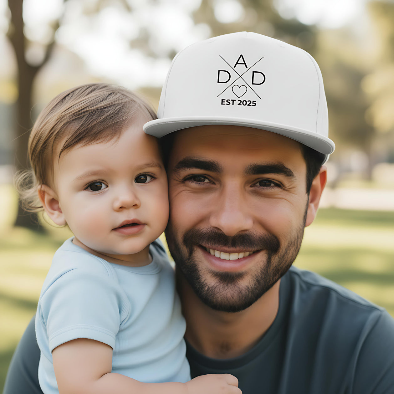 Papa Cap personalisiert DAD EST | Snapback Cap Geschenk Papa Vatertag Geburtstag