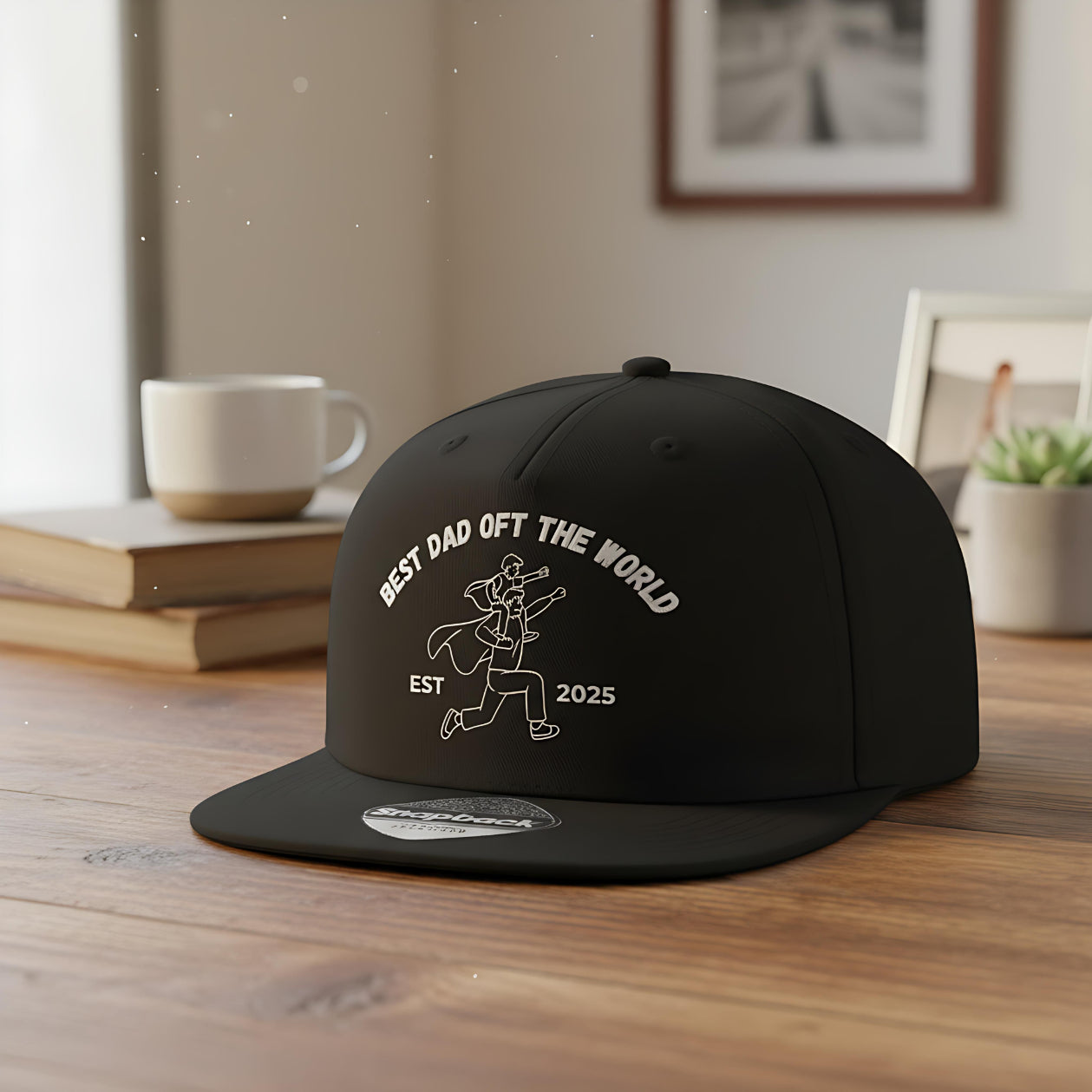 Papa Cap personalisiert Best Dad of the World | Superhelden Snapback Cap Geschenk Papa