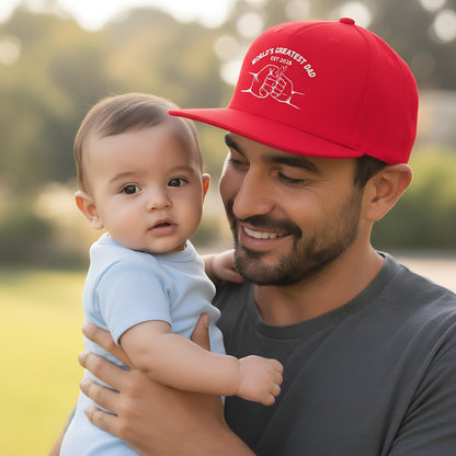 Papa Cap personalisiert World's Greatest Dad | Snapback Cap Geschenk Papa Geburtstag