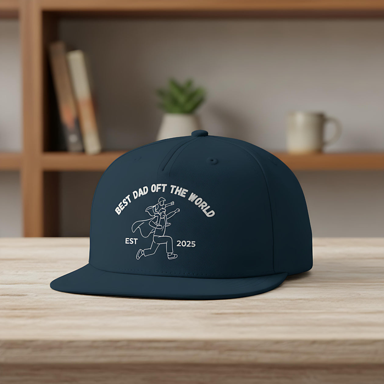 Papa Cap personalisiert Best Dad of the World | Superhelden Snapback Cap Geschenk Papa