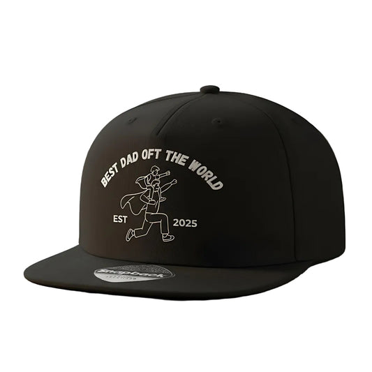 Papa Cap personalisiert Best Dad of the World | Superhelden Snapback Cap Geschenk Papa
