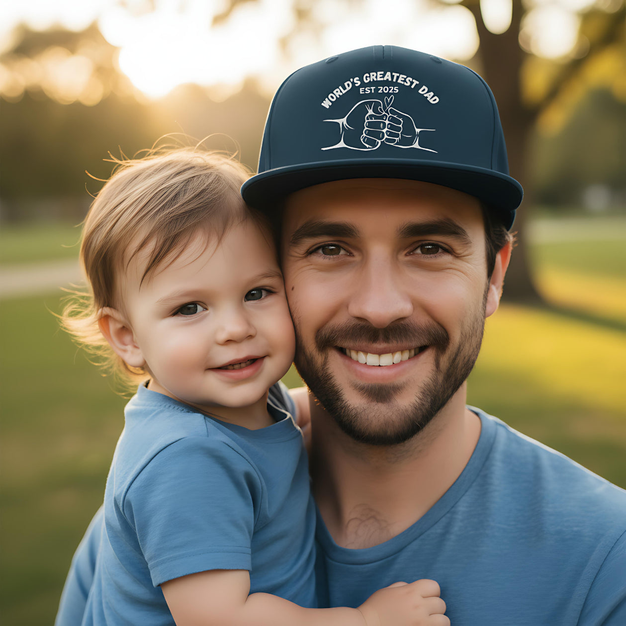 Papa Cap personalisiert World's Greatest Dad | Snapback Cap Geschenk Papa Geburtstag