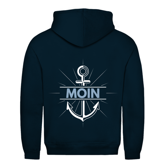 MOIN Hoodie für Damen und Herren | Anker Rückenprint Kapuzenpullover