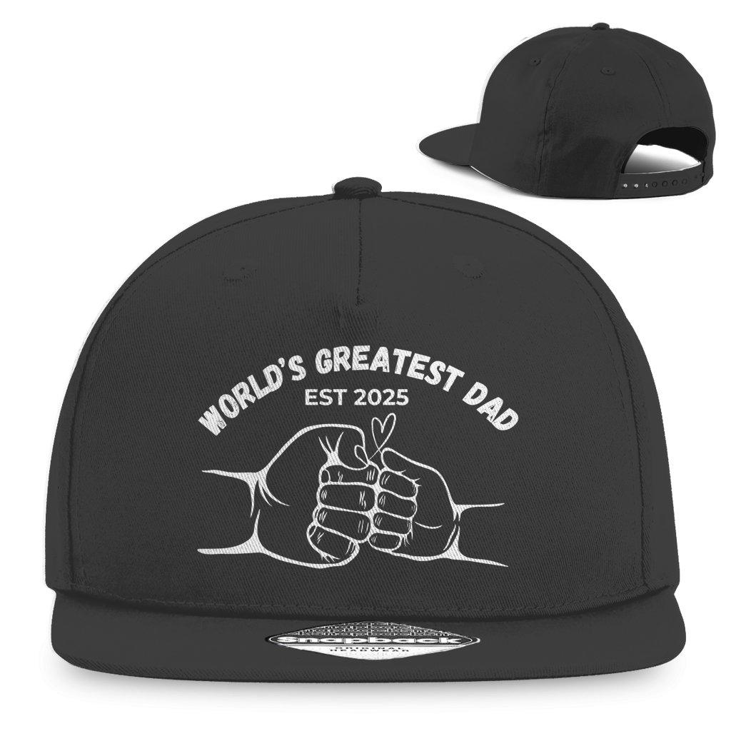 Papa Cap personalisiert World's Greatest Dad | Snapback Cap Geschenk Papa Geburtstag